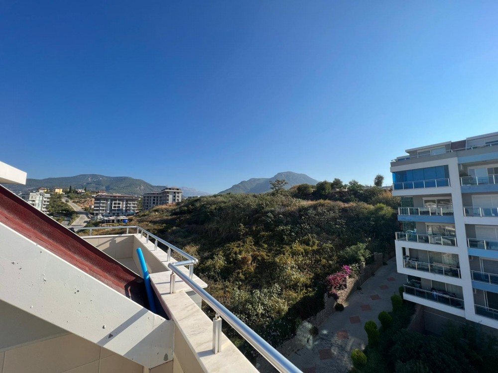 Furnished 3+1 Duplex Apartment For Sale In Alanya Kestel | 300 Meters To The Sea | Aura Blue Residence