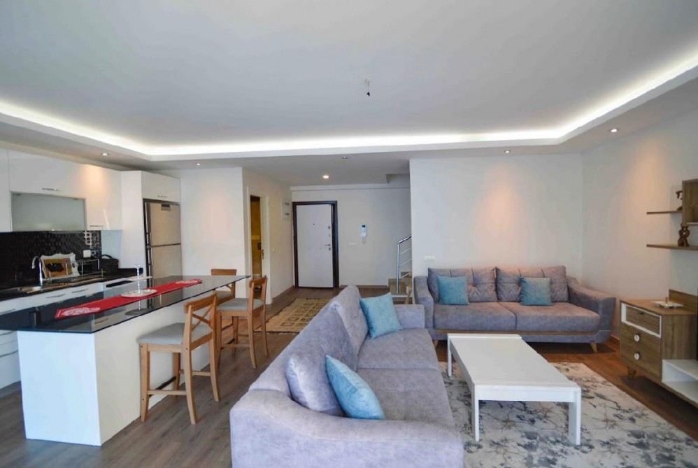 Furnished 3+1 Duplex Apartment For Sale In Alanya Kestel | 300 Meters To The Sea | Aura Blue Residence