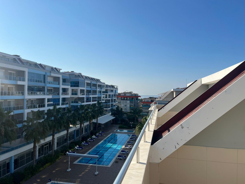 Furnished 3+1 Duplex Apartment For Sale In Alanya Kestel | 300 Meters To The Sea | Aura Blue Residence