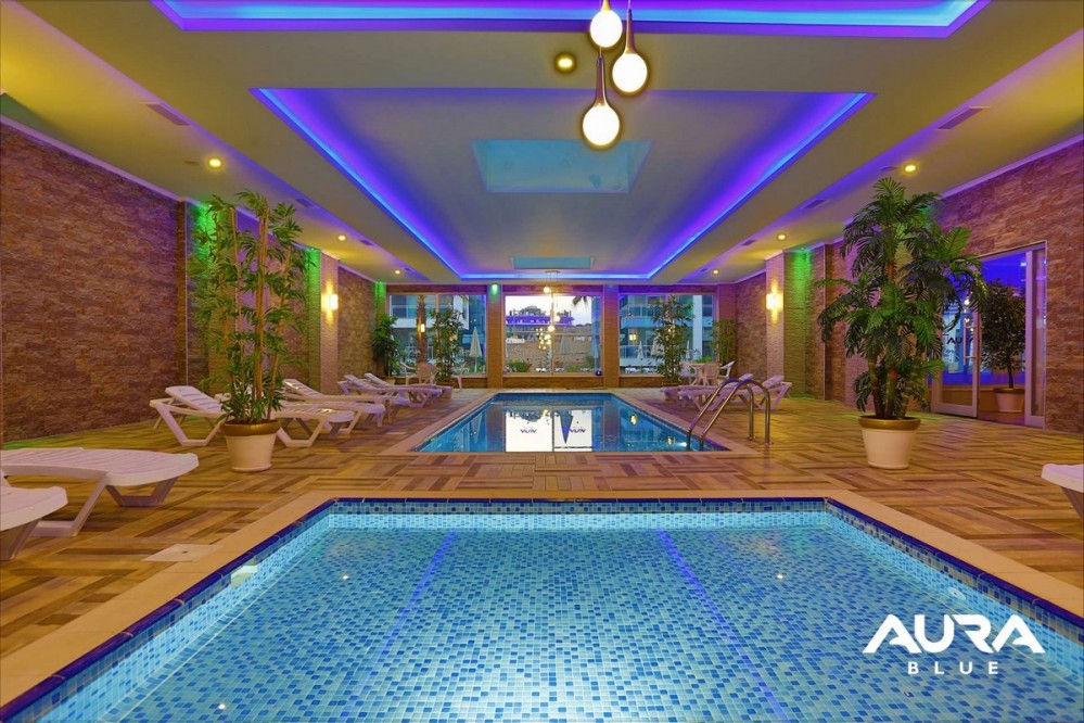 Furnished 3+1 Duplex Apartment For Sale In Alanya Kestel | 300 Meters To The Sea | Aura Blue Residence