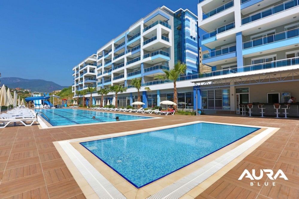 Furnished 3+1 Duplex Apartment For Sale In Alanya Kestel | 300 Meters To The Sea | Aura Blue Residence