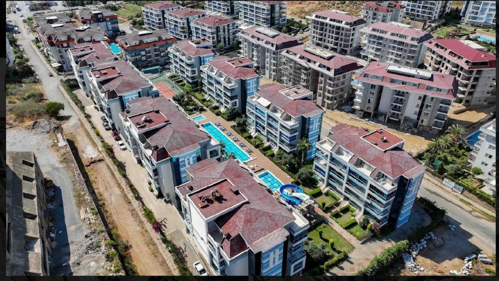 Furnished 3+1 Duplex Apartment For Sale In Alanya Kestel | 300 Meters To The Sea | Aura Blue Residence