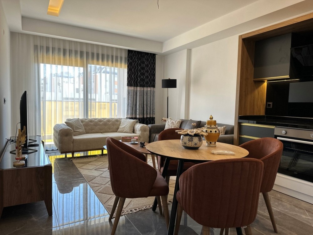 Avsallar 1+1 örnek daire, salon (eşyalı gösterim)36 months at 0% interest, Avsallar 1+1