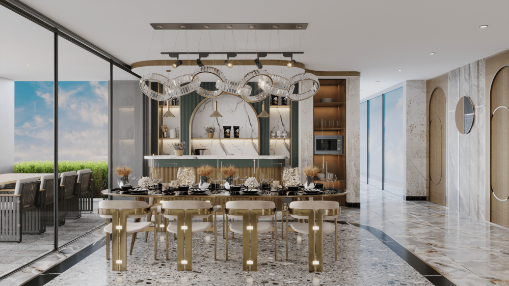 Элегантный ресторан на территории комплекса для приятного времяпрепровождения.Современная жизнь в Оба, Аланья — апартаменты 1+1, 2+1, 3+1 и 4+1