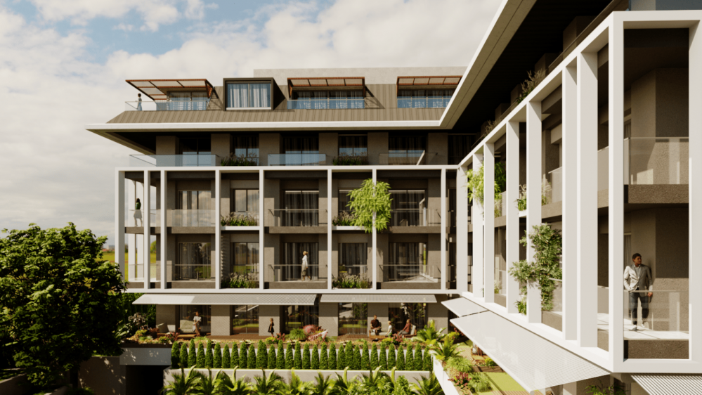 Просторные апартаменты с панорамными окнами и высокими потолками.Современная жизнь в Оба, Аланья — апартаменты 1+1, 2+1, 3+1 и 4+1