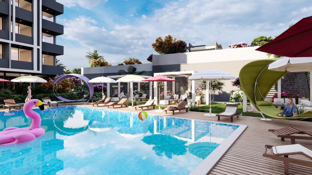 Современные квартиры 1+1 и 2+1 рядом с морем в Тёмук – İlkem Eagle Terrace