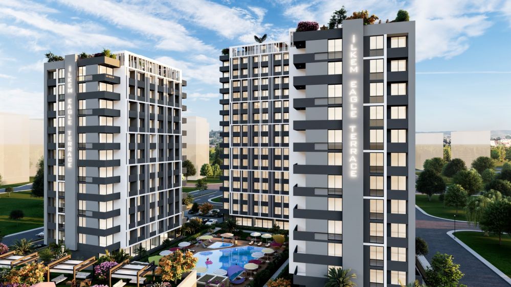 Современные квартиры 1+1 и 2+1 рядом с морем в Тёмук – İlkem Eagle Terrace