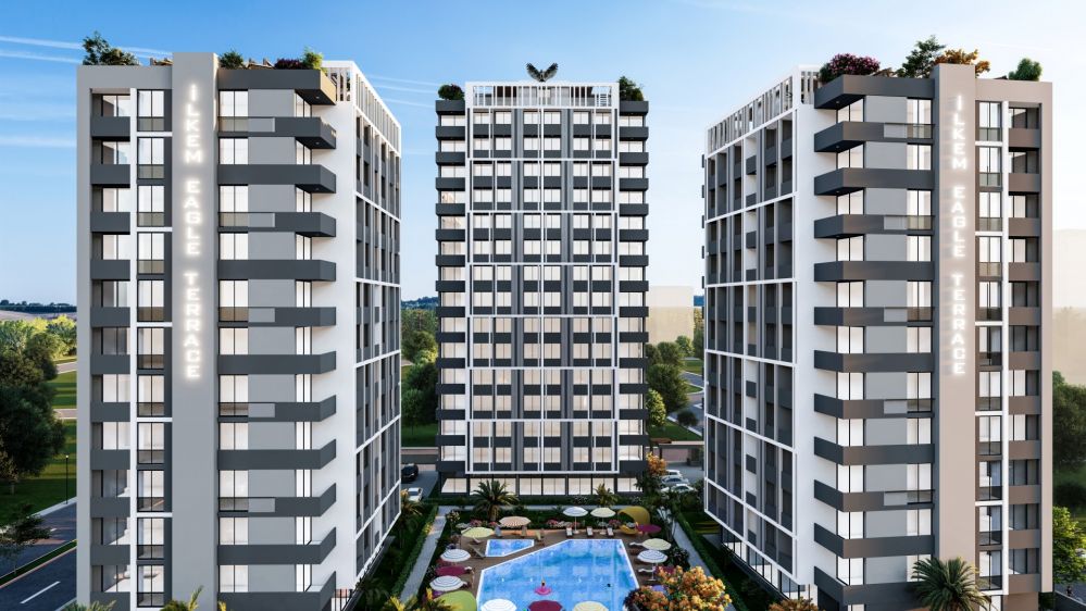 Современные квартиры 1+1 и 2+1 рядом с морем в Тёмук – İlkem Eagle Terrace