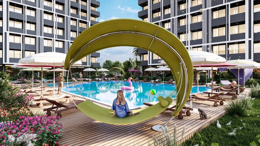 Современные квартиры 1+1 и 2+1 рядом с морем в Тёмук – İlkem Eagle Terrace