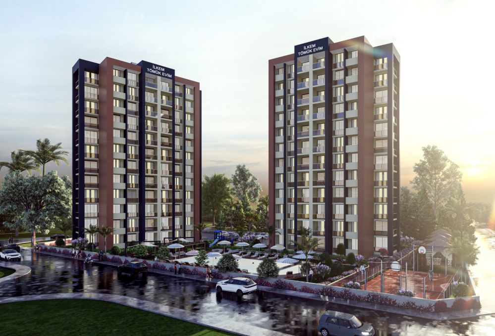 Просторные семейные квартиры 2+1 в Тёмук всего в 250 м от моря