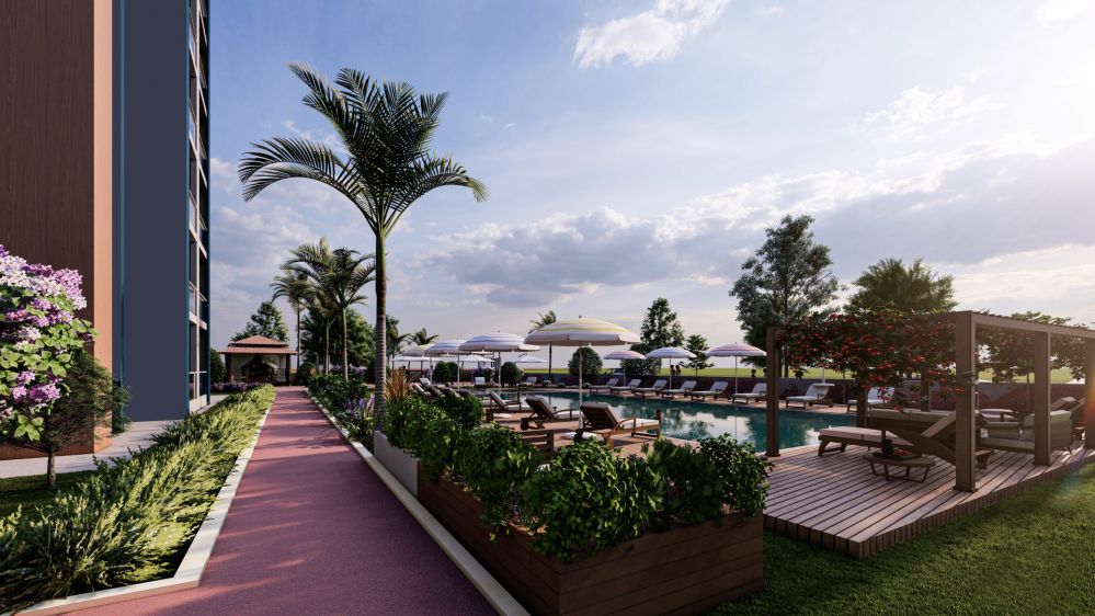 Просторные семейные квартиры 2+1 в Тёмук всего в 250 м от моря