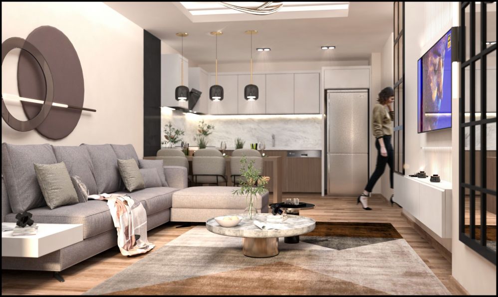 Просторные семейные квартиры 2+1 в Тёмук всего в 250 м от моря