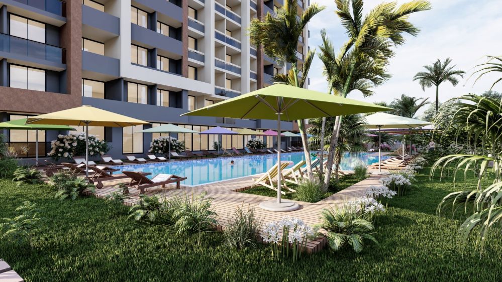 Современные квартиры в Эрдемли Арпачбахшиш – Планировки 1+1 и 2+1