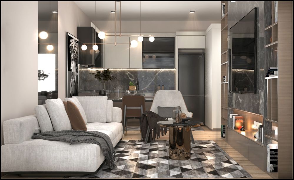 Современные квартиры в Эрдемли Арпачбахшиш – Планировки 1+1 и 2+1