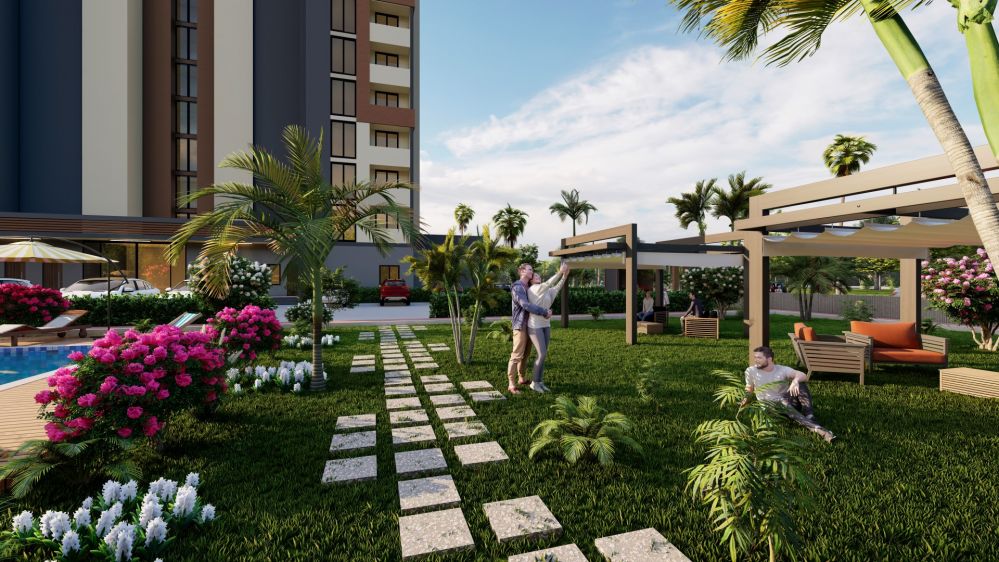 Современные квартиры 1+1 и 2+1 в Тедже, Мерсин