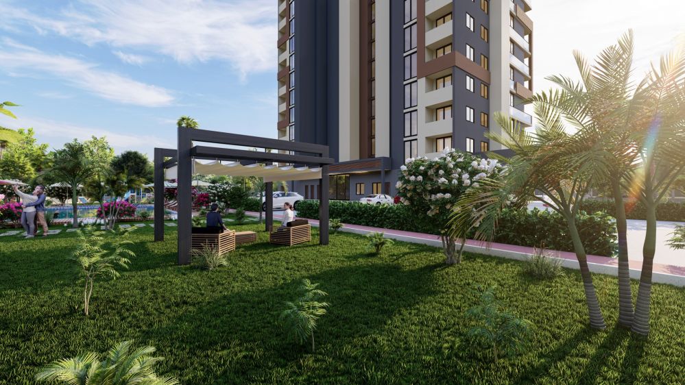 Современные квартиры 1+1 и 2+1 в Тедже, Мерсин