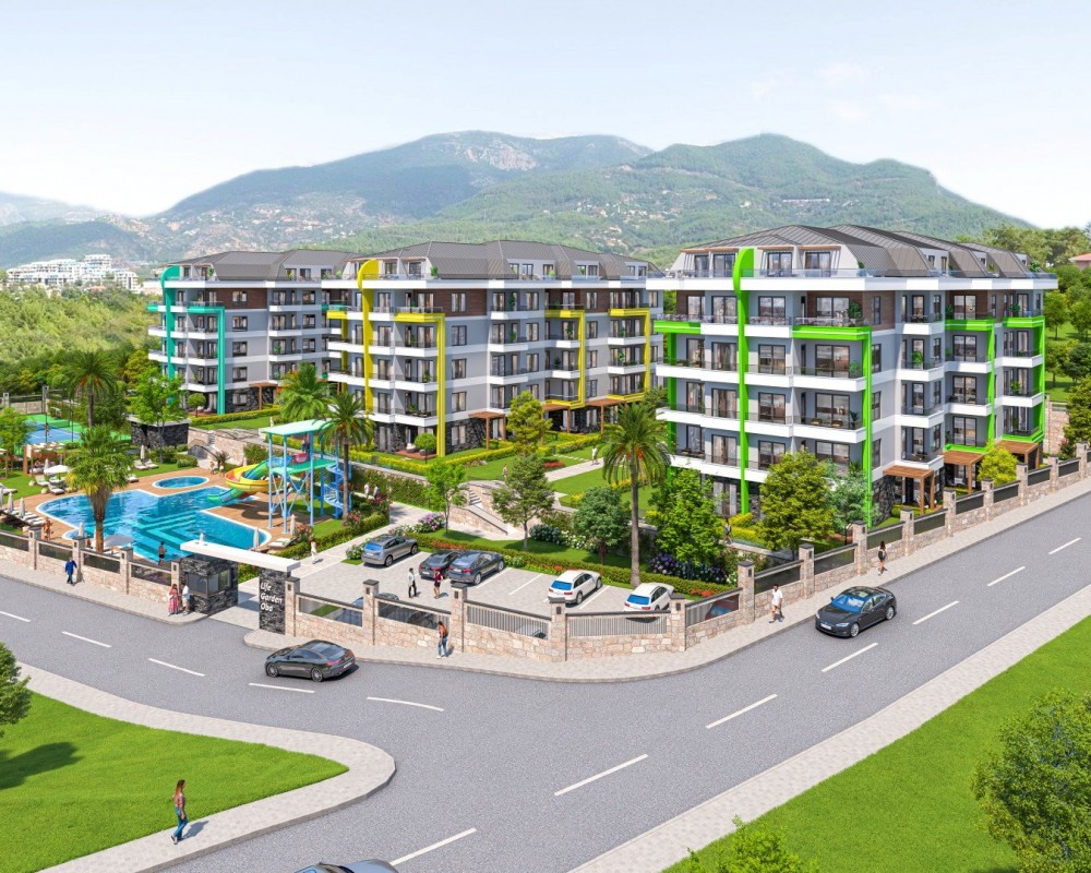 Oba’da Lüks Yatırımlık Konut Projesi – Modern Yaşam ve Geniş Sosyal Alanlar