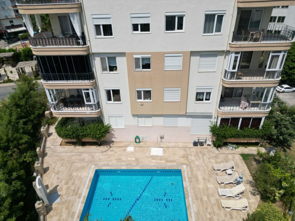 Fully Furnished 2+1 Apartment for Sale in Alanya Cikcilli – Pool & Partial Sea View