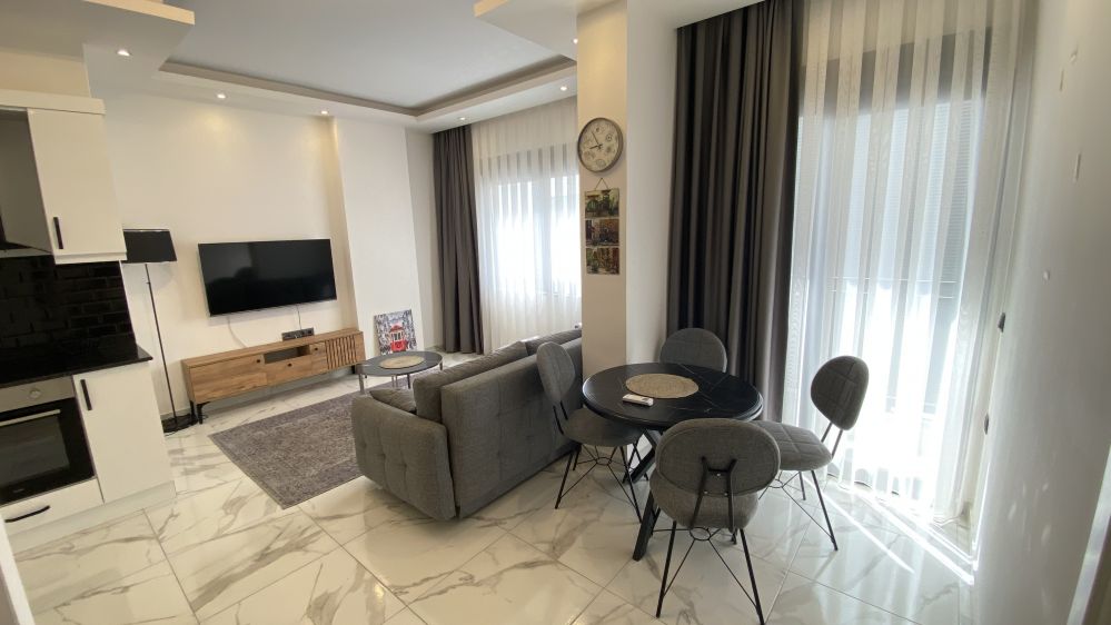 Fenercioğlu Towers 500 м до моря. 1 + 1 Полностью меблированная квартира для продажи