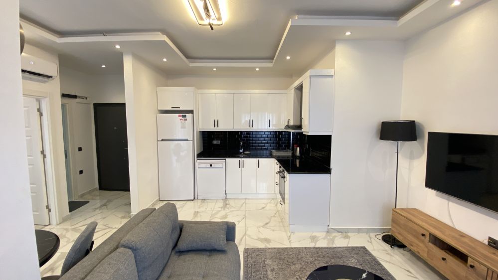 Fenercioğlu Towers 500 м до моря. 1 + 1 Полностью меблированная квартира для продажи