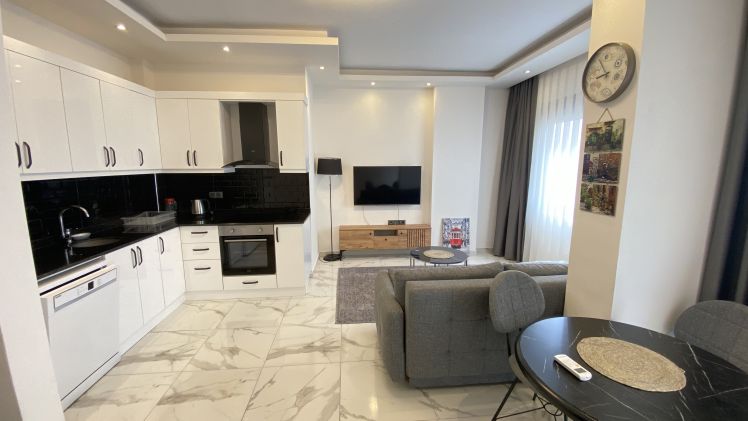 Fenercioğlu Towers 500 м до моря. 1 + 1 Полностью меблированная квартира для продажи