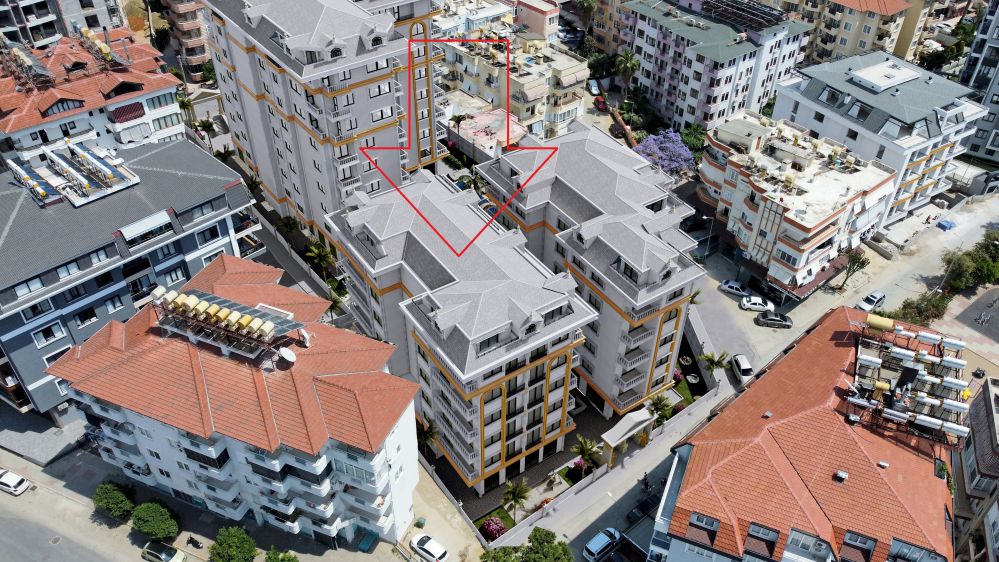 Fenercioğlu Towers 500 м до моря. 1 + 1 Полностью меблированная квартира для продажи