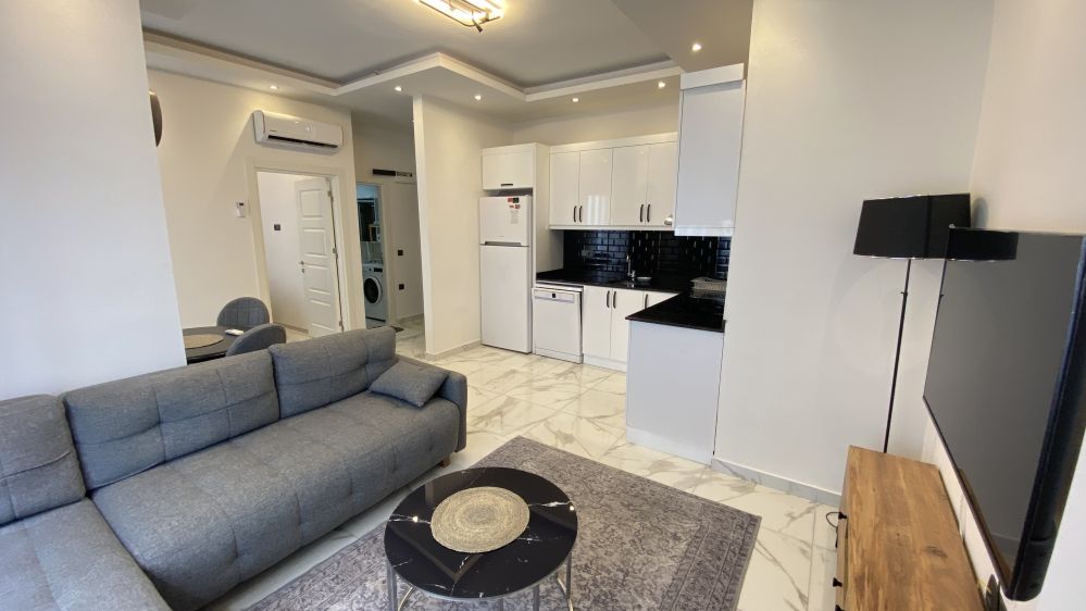 Fenercioğlu Towers 500 м до моря. 1 + 1 Полностью меблированная квартира для продажи