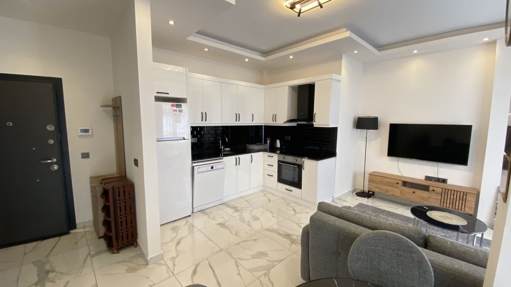 Fenercioğlu Towers 500 м до моря. 1 + 1 Полностью меблированная квартира для продажи