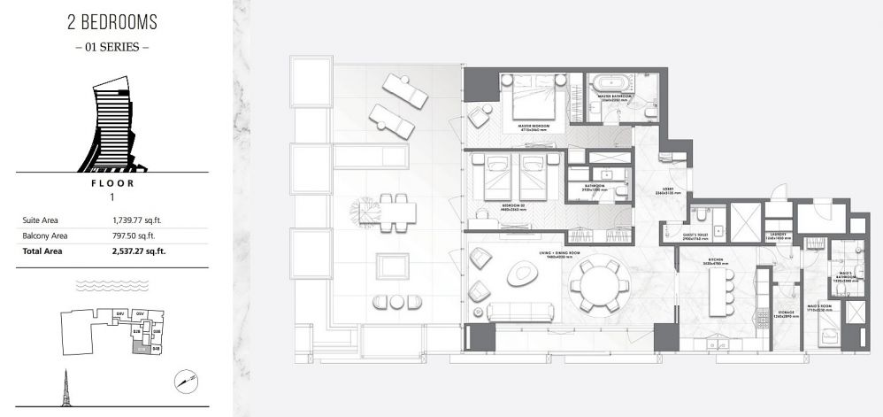 Роскошные апартаменты Pagani с полной меблировкой на продажу в Business Bay, Дубай