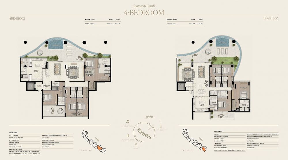 Luxury Cavalli Apartments with Private Pool & Garden in Al Safa, Dubai – For Sale