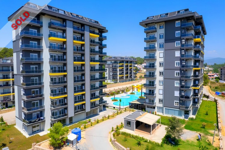 Alanya Avsallar Luxury Apartment – Modern 1+1 with Sea View