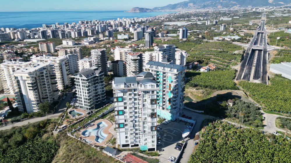 Меблированная квартира 1+1 с видом на море в State of Art, Махмутлар – Алания