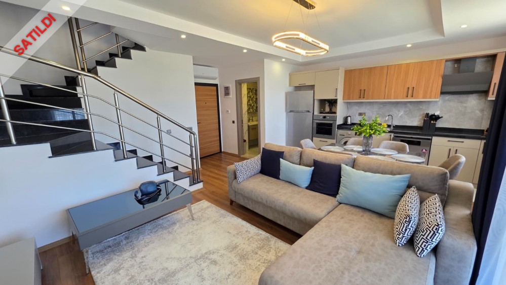دوبلکس ۲+۱ مبله برای فروش در آلانیا پایالار | زندگی با استخر و امکانات رفاهی در Faralya Residence