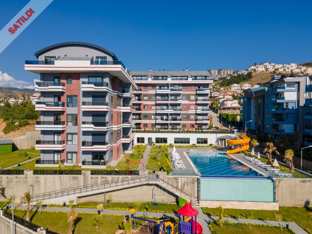 Furnished 1+1 Apartment For Sale In Alanya | 700 Meters To The Sea | Luxury Residence With Swimming Pool