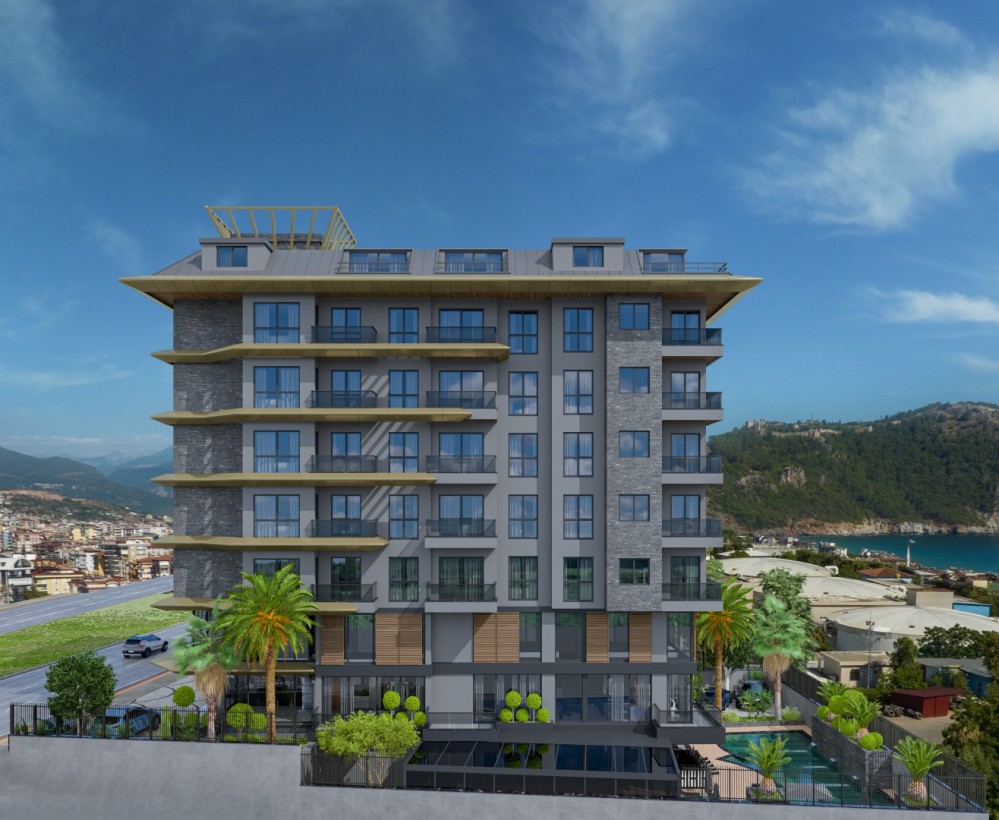 Luxury Apartments for Sale in Alanya City Center, 180 Meters from Cleopatra Beach High Investment Potential