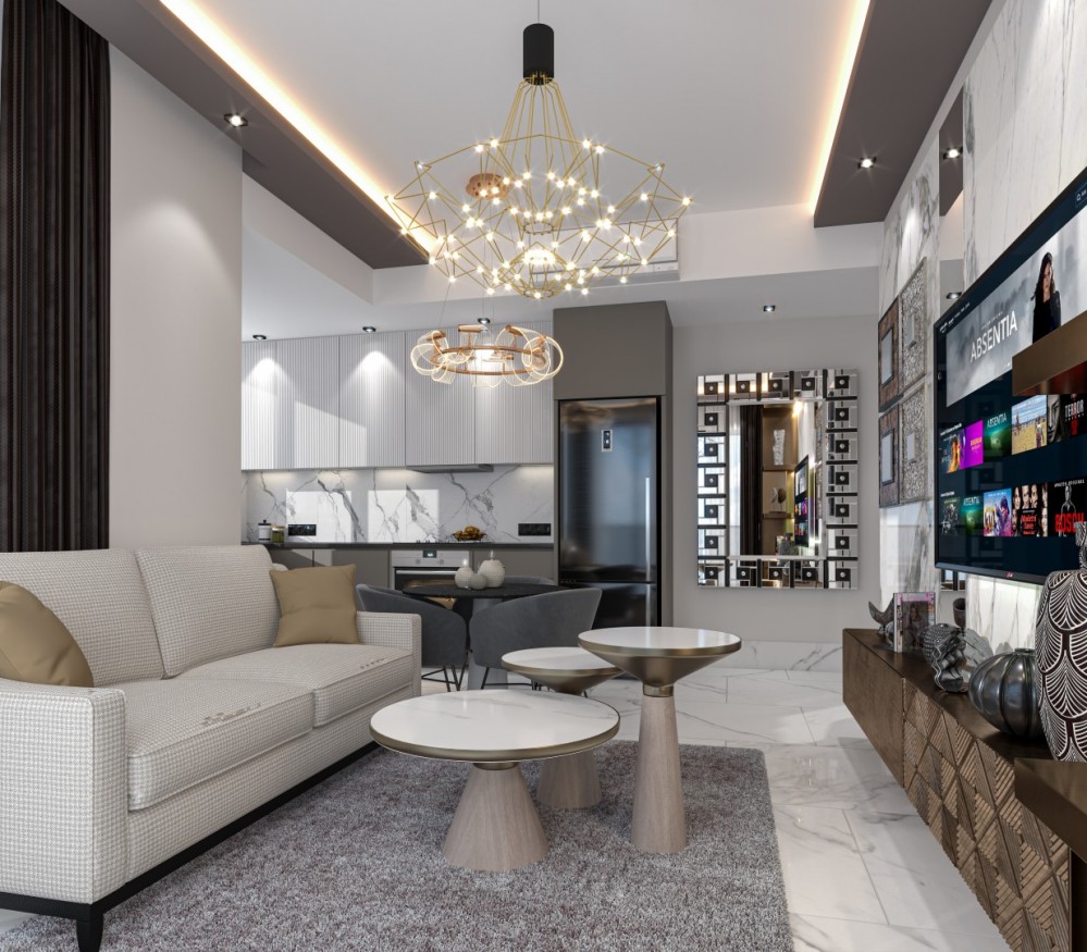 Luxury Apartments for Sale in Alanya City Center, 180 Meters from Cleopatra Beach High Investment Potential