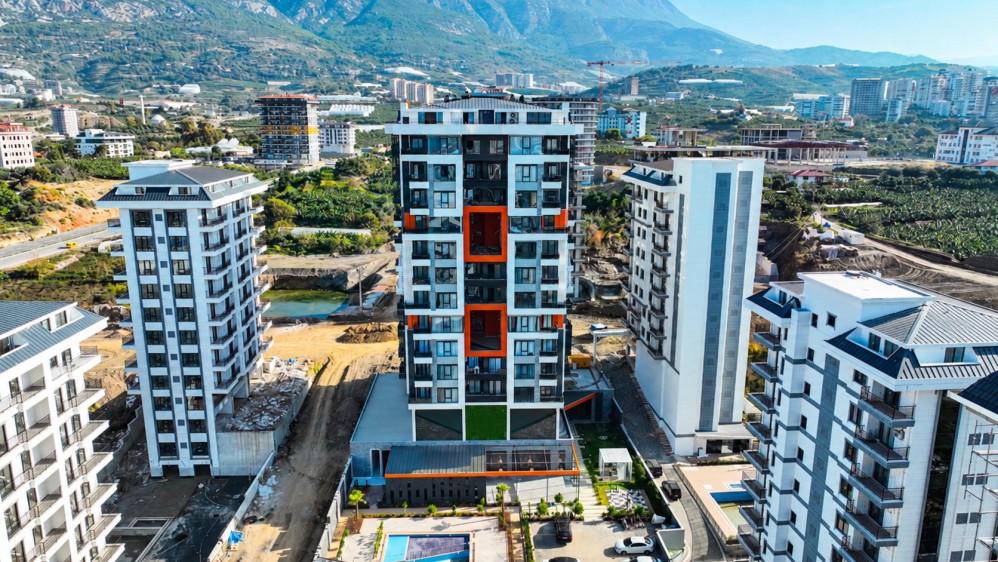Mahmutlar – bina ön cephe%50 peşinle tapu, kalanı 24 ay