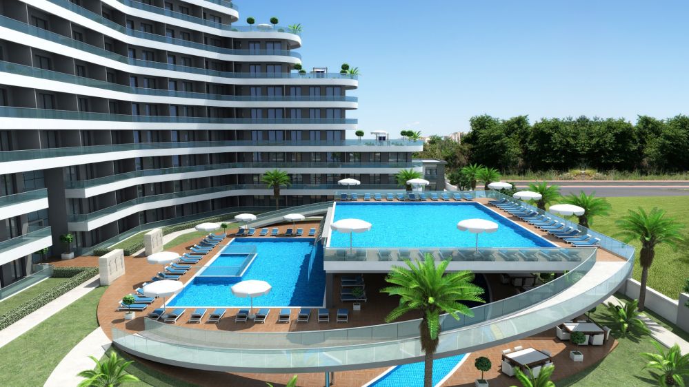 Modern apartments with pool in Antalya – Altintas investment residential projectModern Living in Altintas, Antalya – Elegant Apartments and Villas with Social Facilities