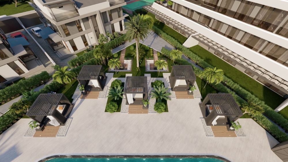 Geniş teraslar ve şehir manzaralı balkonlar, Antalya’nın benzersiz gün batımlarını izlemek için eşsiz bir deneyim sunuyor.Antalya Altıntaş’ta Prestijli Yaşam ve Yatırım Fırsatı