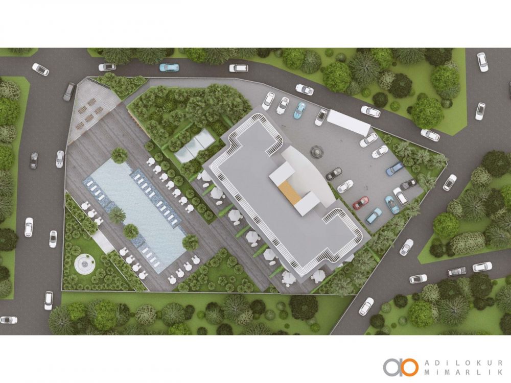 Главный вход и ландшафтные сады проекта объединяют современный стиль и природу.Современный жилой комплекс с привлекательными инвестиционными возможностями в Демирташе, Аланья