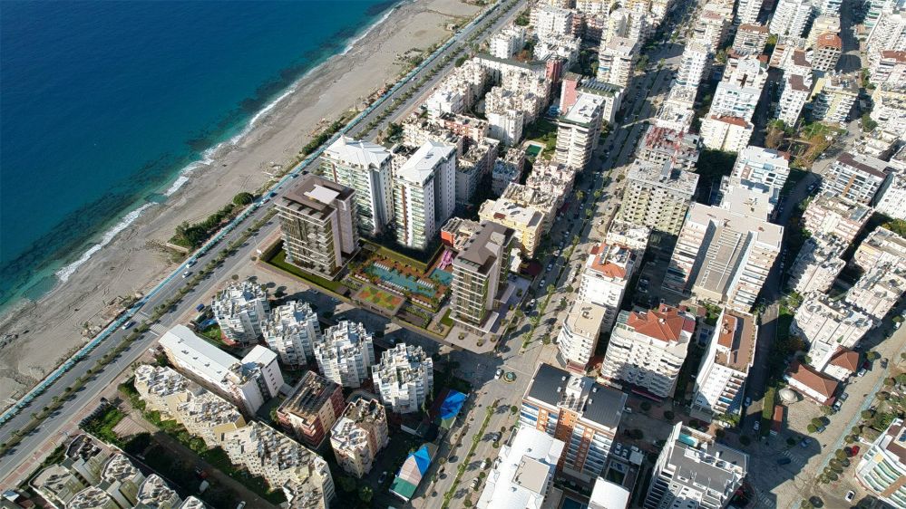 Coastal complex in Alanya with high investment potential and sea view.Seafront Luxury Apartments in Mahmutlar – New Investment Project in Alanya
