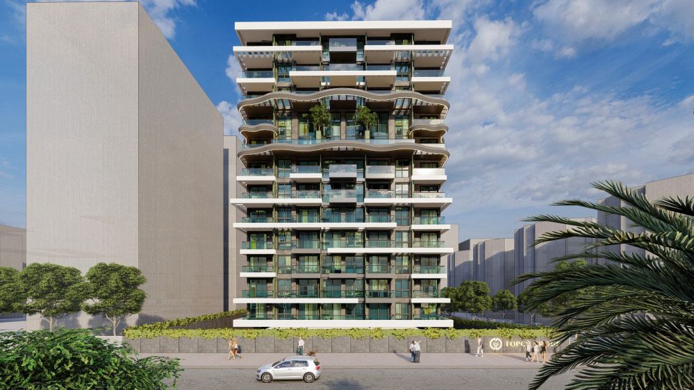 Modern facade design and seafront location make this residence unique.Seafront Luxury Apartments in Mahmutlar – New Investment Project in Alanya