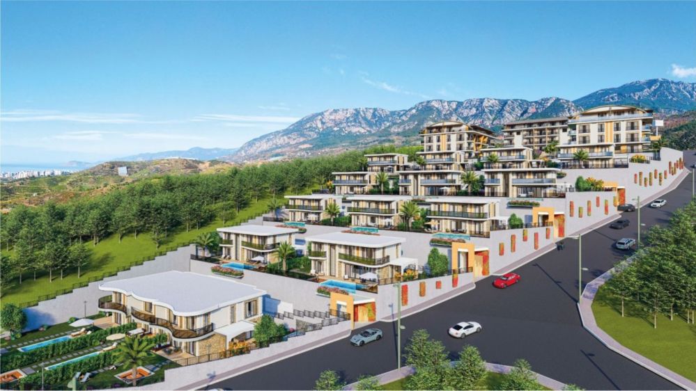 A luxurious sea view project in Kargicak, Alanya, offering private villas, modern apartments, and rich social facilities for an exclusive Mediterranean lifestyle.Ultra Luxury Sea View Residential Project in Kargicak Alanya
