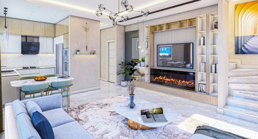 Bedrooms with private balconies and sea views create a calm and elegant living atmosphere.Ultra Luxury Sea View Residential Project in Kargicak Alanya