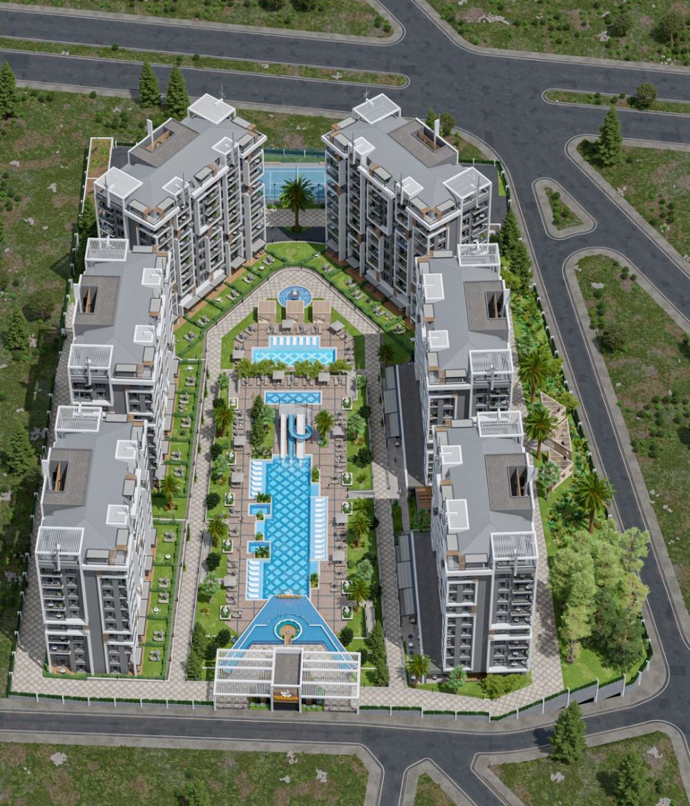 A family-friendly residence surrounded by green and peaceful spaces.Luxury Apartments in Avsallar – Modern Residence for Smart Investors