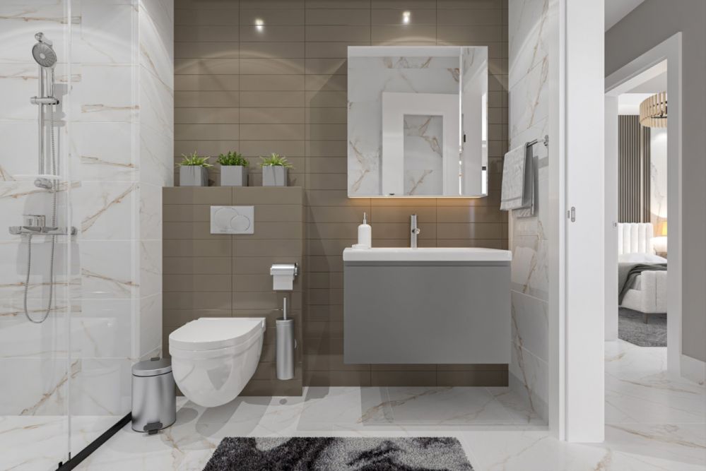 Contemporary shower areas offering comfort and practicality.Luxury Apartments in Avsallar – Modern Residence for Smart Investors
