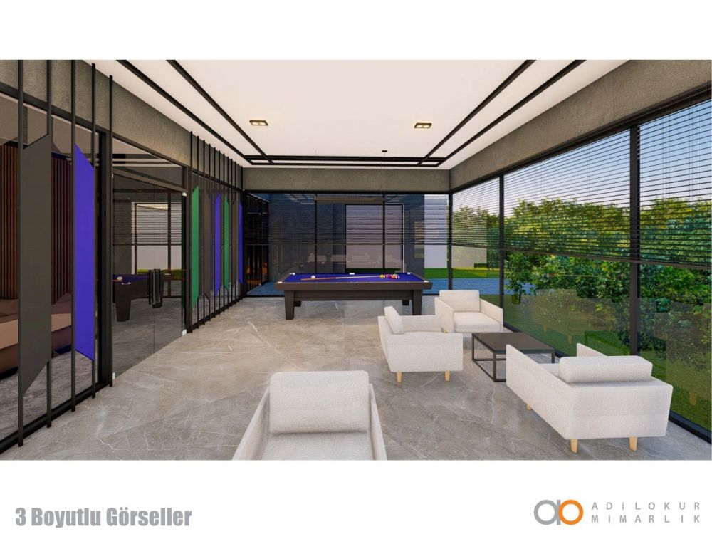 Стильное лобби и зона ожидания с уютной атмосферой.Современные апартаменты класса люкс в Каргыджаке – идеальны для жизни и инвестиций