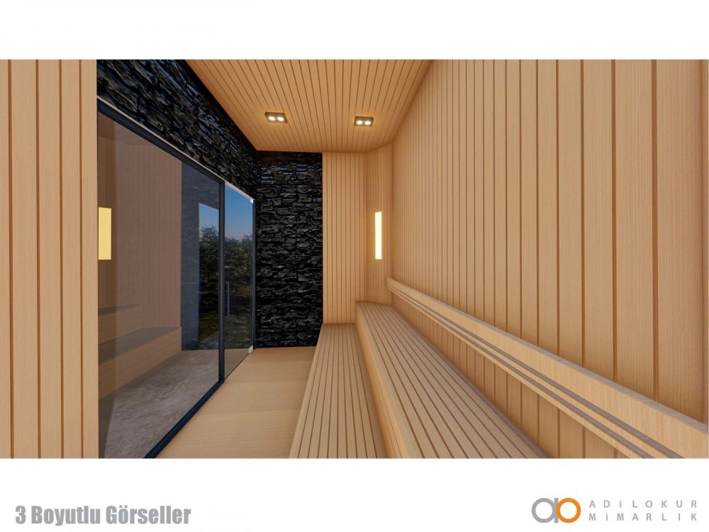 Финская сауна с деревянной отделкой — место для релакса.Современные апартаменты класса люкс в Каргыджаке – идеальны для жизни и инвестиций