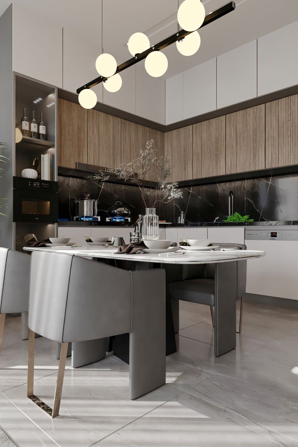 Современная кухня, стильное освещение и тёплые оттенки — почувствуйте дух Средиземноморья.Роскошная жизнь и инвестиции в Аланье – Каргыджак