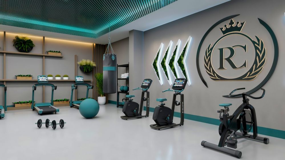 Полностью оборудованный фитнес-зал с современными тренажёрами и комфортной атмосферой.Роскошная жизнь и инвестиции в Аланье – Каргыджак